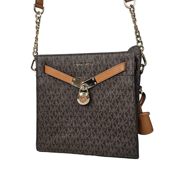 Michael Kors Handbags - Michael Kors Nouveau Hamilton Large Logo Messenger Bag Adjustable Strap